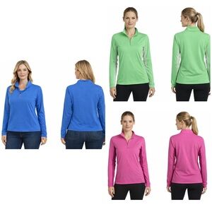 EIS Shirt Long Sleeve 1/4 Zip Equestrian Riding Shirt Women’s L Lot of 3